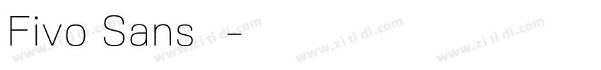 Fivo Sans 粗体字体转换